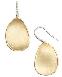 Marco Bicego Lunaria Diamond Gold Drop Earrings
