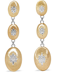 Buccellati Macri 18 Karat Yellow And White Gold Diamond Earrings