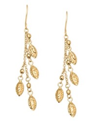Macy's 14k Gold Earrings Multi Drop Leaf Earrings