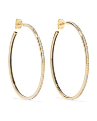 Alison Lou Medium Linear 14 Karat Gold And Enamel Diamond Earrings