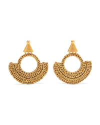Lucy Folk Memphis Milano Gold Plated And Lurex Earrings
