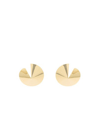 Gaviria Metallic Gold Fortune Cookie Earrings