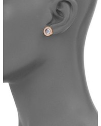 Michael Kors Michl Kors Grey Mother Of Pearl Logo Stud Earrings