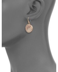 Michael Kors Michl Kors Rose Goldtone Monogram Drop Earrings