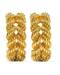 Fred Leighton Mid 20th Century Herms 18 Karat Gold Clip Earrings