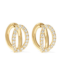Melissa Kaye Mila Small 18 Karat Gold Diamond Earrings