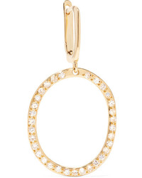 Ileana Makri Mini Again 18 Karat Gold Diamond Earrings One Size