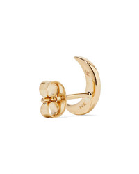 Andrea Fohrman Mini Crescent 14 Karat Gold Diamond Earring