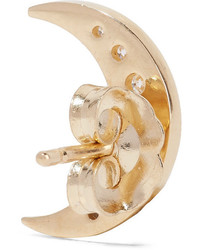 Andrea Fohrman Mini Crescent 18 Karat Gold Diamond Earring One Size