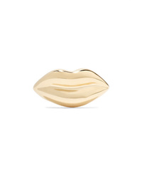 Alison Lou Mini Lip 14 Karat Gold Earring