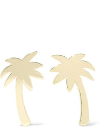Jennifer Meyer Mini Palm Tree 18 Karat Gold Earrings One Size