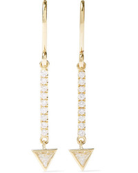 Jennifer Meyer Mini Stick 18 Karat Gold Diamond Earrings