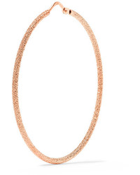 Carolina Bucci Mirador 18 Karat Rose Gold Hoop Earrings One Size