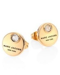 Marc Jacobs Mj Coin Crystal Stud Earrings