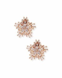Fallon Monarch Starburst Crystal Earrings Rose Golden
