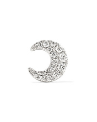 Maria Tash Moon 18 Karat White Gold Diamond Earring