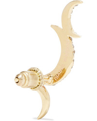 Isabel Marant Moon Gold Tone Crystal Earrings