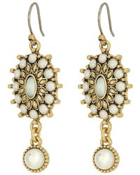 Lucky Brand Mother Of Pearl Squash Blossom Earrings Earring