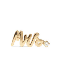 Alison Lou Mrs 14 Karat Gold Diamond Earring