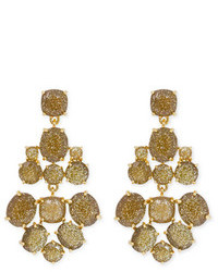 Kate Spade New York Accessories Gold Glitter Chandelier Earrings