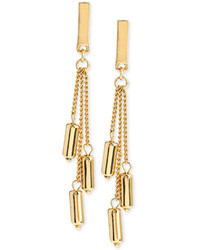 Kenneth Cole New York Gold Tone Bead Multi Chain Linear Earrings