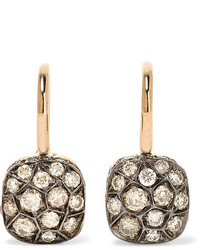 Pomellato Nudo 18 Karat Rose Gold Diamond Earrings One Size