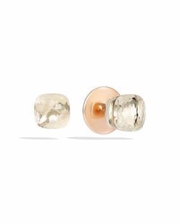 Pomellato Nudo 18k Rose Gold Clear Quartz Earrings