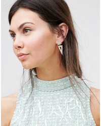 NY:LON Nylon Triangle Gem Drop Earrings