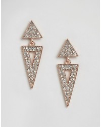 NY:LON Nylon Triangle Gem Drop Earrings