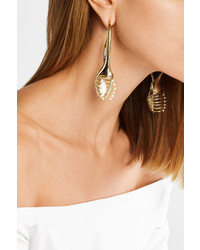 Ellery Okeefe Beetle Gold Plated Pearl Earrings