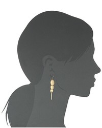 Lucky Brand Organic Triple Circle Linear Earrings Earring