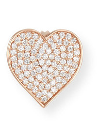 Sydney Evan Oversized Heart Stud Earring With Diamonds In 14k Rose Gold