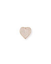 Sydney Evan Oversized Heart Stud Earring With Diamonds In 14k Rose Gold