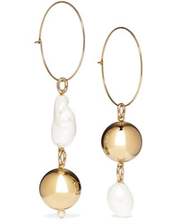 Mounser Pagoda Fruit Gold Plated Pearl Earrings