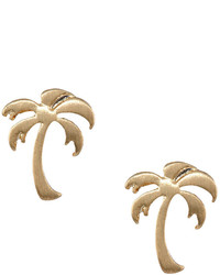 Lydell NYC Palm Tree Stud Earrings