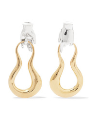 Paola Vilas Paloma Silver And Gold Plated Earrings