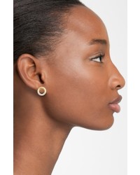 Nadri Pav Crystal Frontal Hoop Earrings