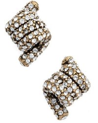 Marc Jacobs Pave Twisted Stud Earrings