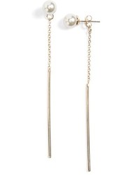 Sole Society Pearly Bead Bar Frontback Earrings