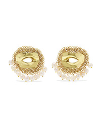 Ellery Pedigree Xl Eye Gold Tone Pearl Earrings