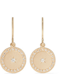 Andrea Fohrman Phases Of The Moon 18 Karat Gold Diamond Earrings One Size