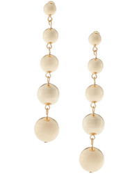 Lydell NYC Polished Golden Five Ball Dangle Earrings