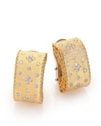 Roberto Coin Princess Diamond 18k Yellow Gold Drop Earrings
