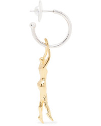 Paola Vilas Ren Silver And Gold Plated Hoop Earrings