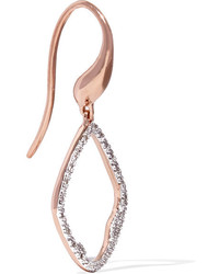 Monica Vinader Riva Rose Gold Vermeil Diamond Earrings One Size