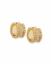 Roberto Coin Rock Diamonds 18k Gold Huggie Earrings With Diamonds