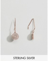Asos Rose Gold Plated Sterling Silver Filigree Through Earrings