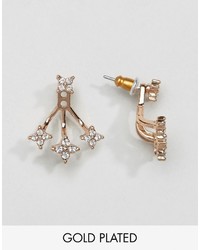 Pilgrim Rose Gold Triangle Earrings