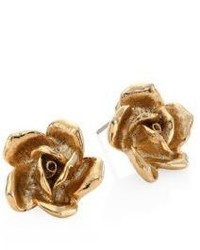 Oscar de la Renta Rose Stud Earrings