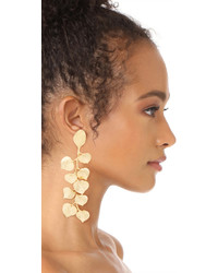 Kenneth Jay Lane Satin Gold Leaf Earrings
